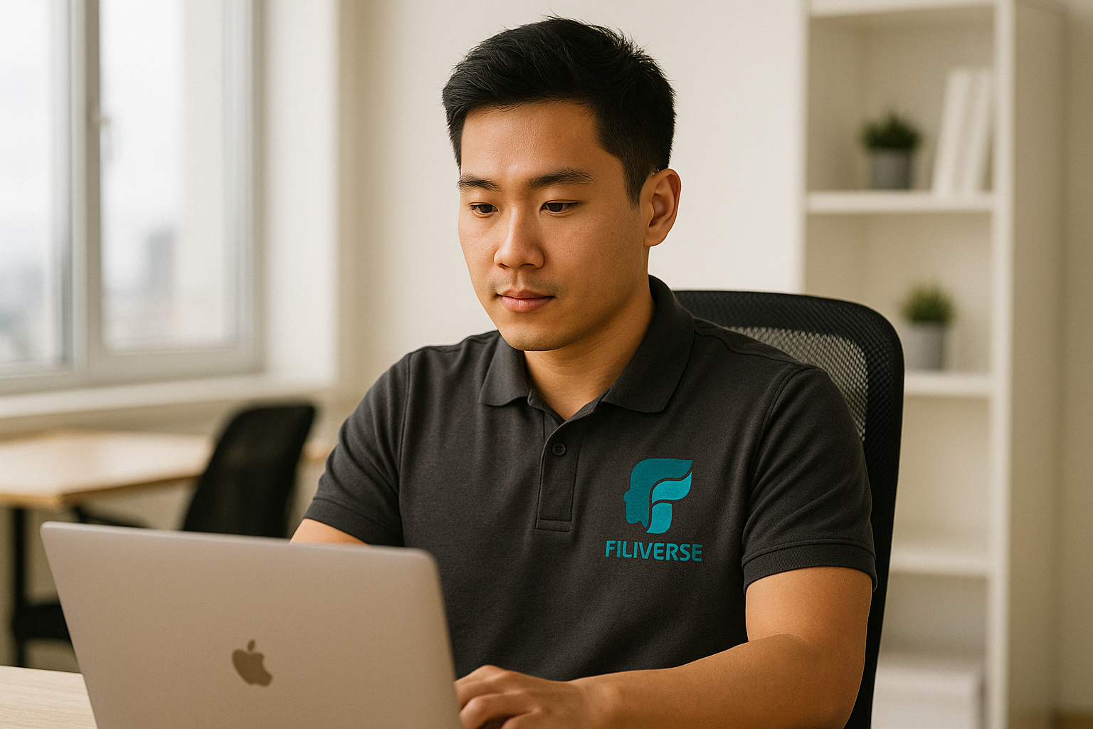 Young Professional Working in Modern Office
